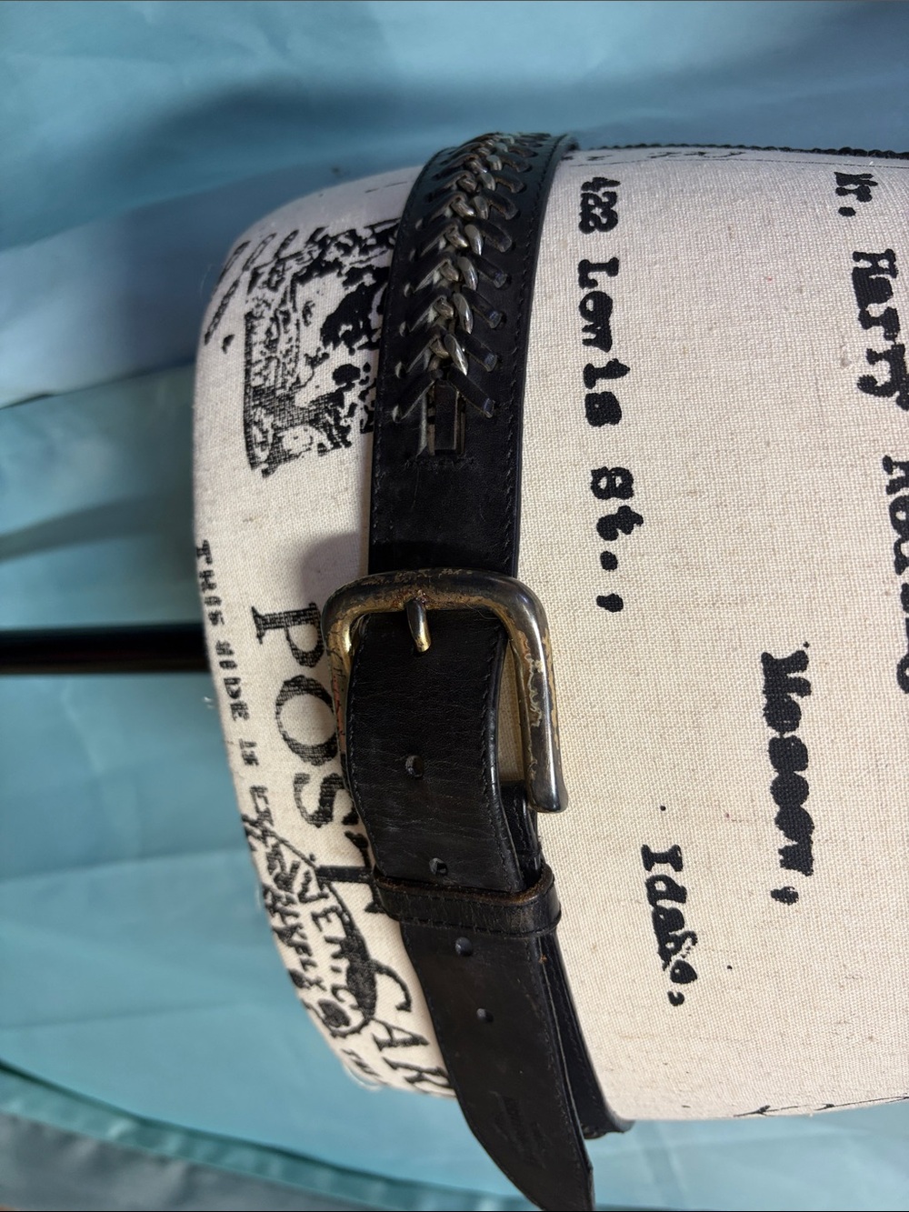 Vintage 1995 Harley Davidson Leather Chain Belt Size 36 Biker Genuine Leather
